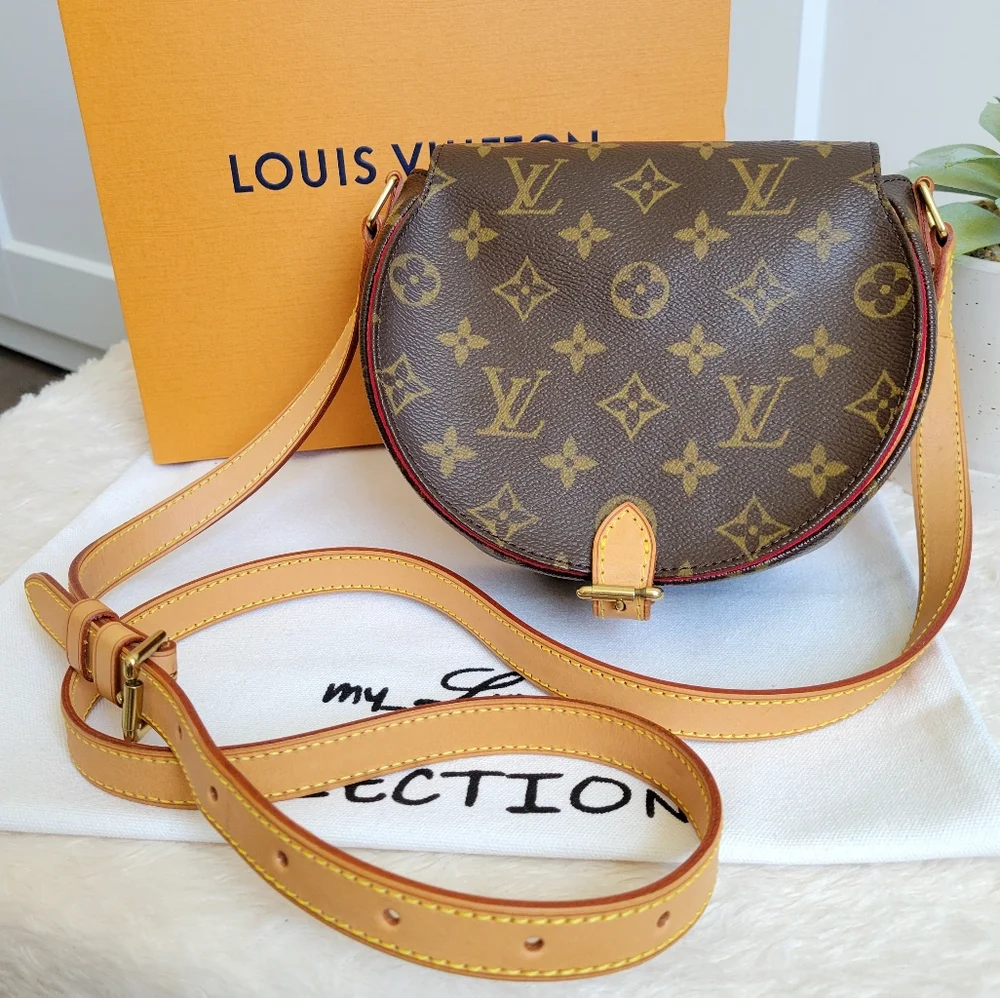 VERY CUTE ❤️Authentic LOUIS VUITTON Tambourine Shoulder/Crossbody Bag Monogram